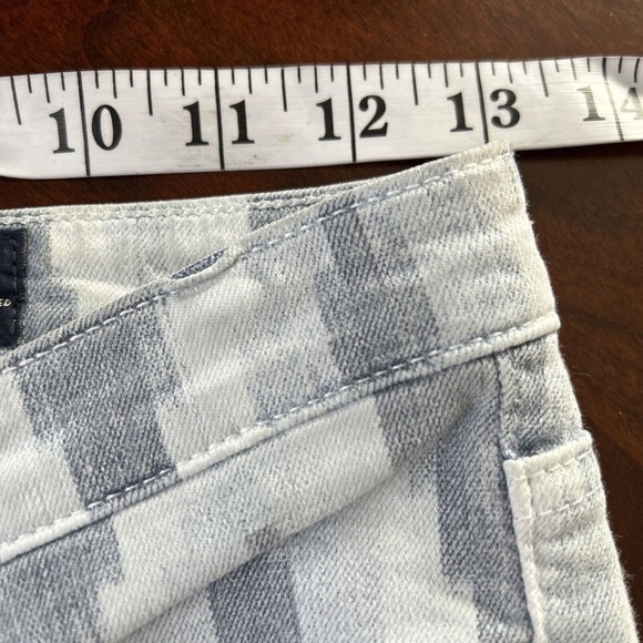 AG Adriano Goldschmied The Stilt Cigarette Leg Blue Denim Jeans 24 Chevron - Picture 6 of 9